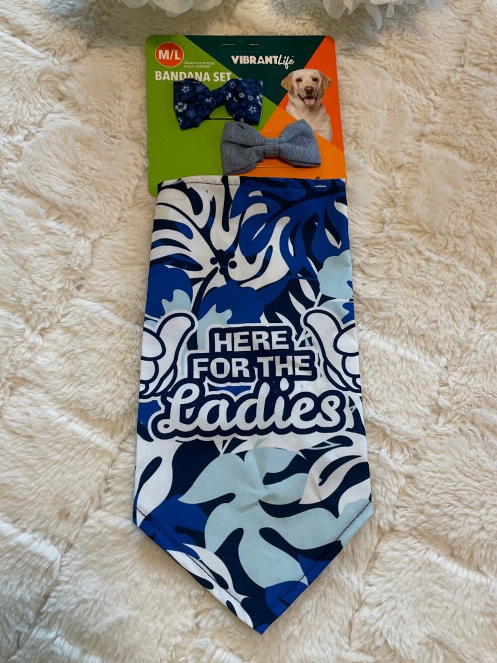 Vibrant Life Dog Bow Ties & Bandana Set NWT